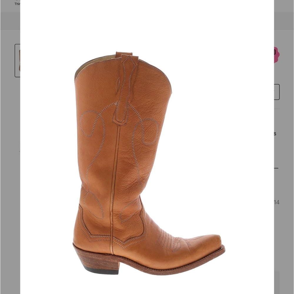 Western Cowboy Boots in Brown Genuine Leather Women’s Size 7